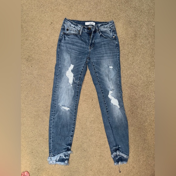 KanCan Denim - KanCan Distressed Skinny Jeans in Blue